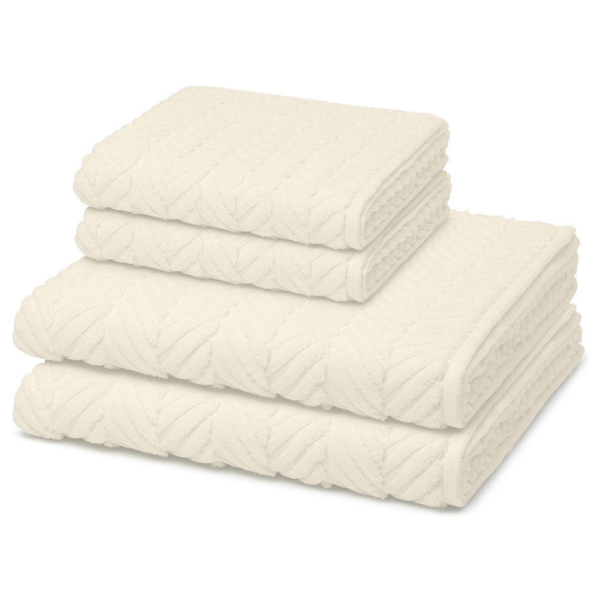 ROSS Handtuch Set Sensual Skin, Walkfrottee (Spar-Set, 4-St), 2 X Handtuch 2 X Duschtuch im Set - Baumwolle - Saugstark