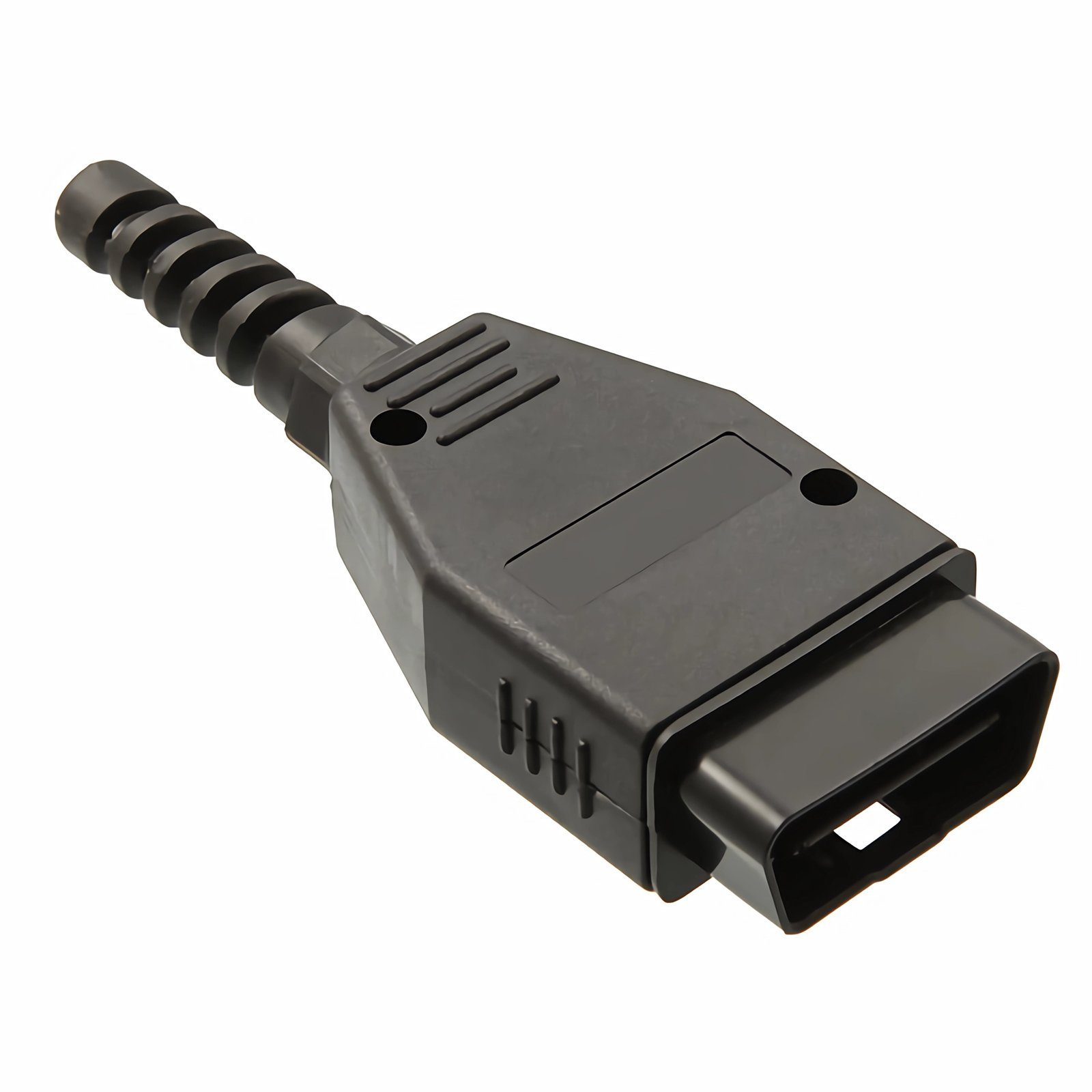 Bolwins I26C OBD2 Diagnose 16Pin Ersatz Reparatur Konfektionierung OBD II Auto Auto-Adapter OBD II 16-Pin Stecker (J1962, männlich) zu Offenes Kabelende / Lötanschluss für Platine, 0 cm, Bausatz zur Herstellung individueller Diagnosekabel