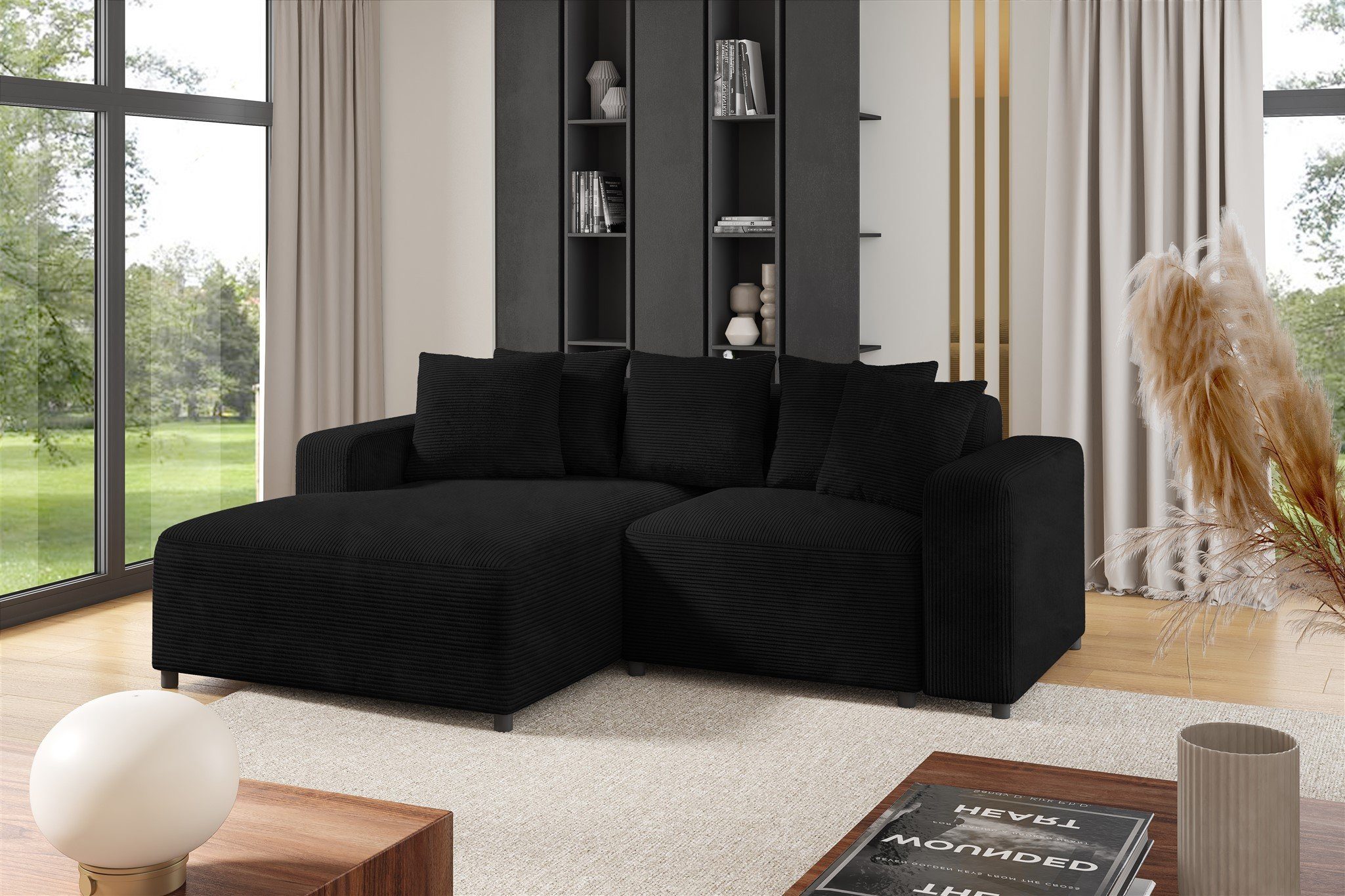 Ecksofa Designersofa MEGAN XS in Stoff Poso