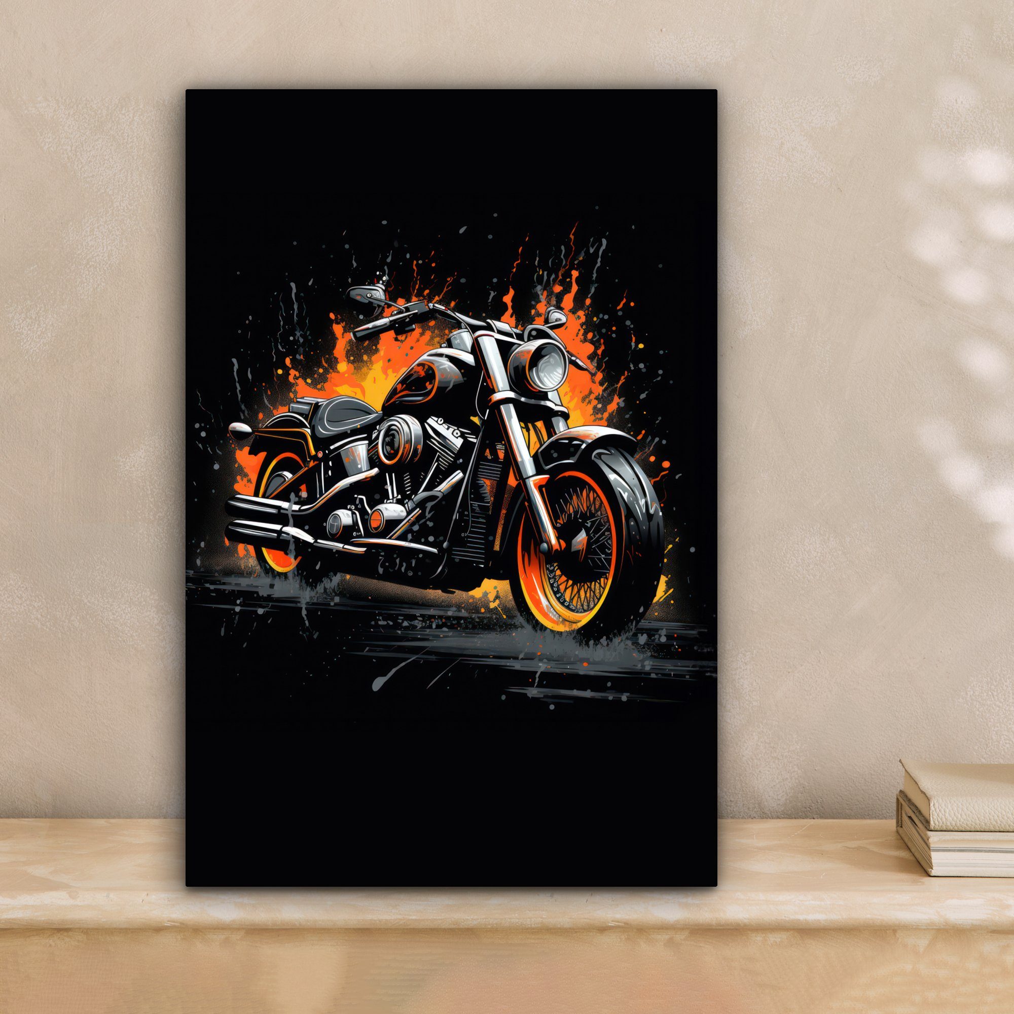 OneMillionCanvasses® Leinwandbild Motorrad - Fahrrad - günstig online kaufen
