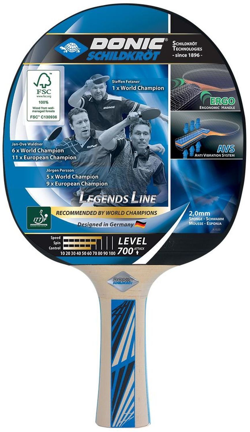 Donic-Schildkröt Tischtennisschläger Legends 700, Tischtennis Schläger Racket Table Tennis Bat 000 Keine Farbe