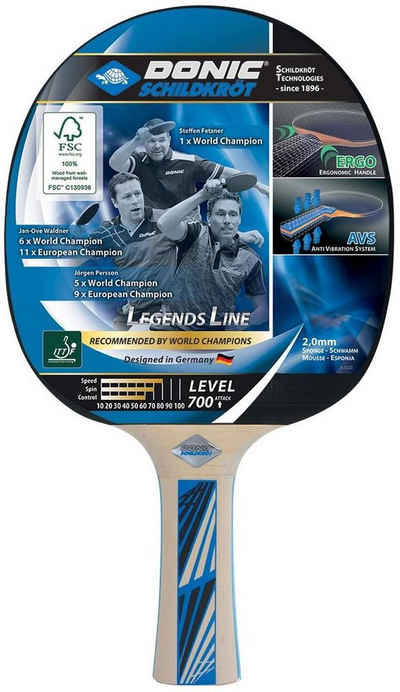 Donic-Schildkröt Tischtennisschläger Legends 700, Tischtennis Schläger Racket Table Tennis Bat