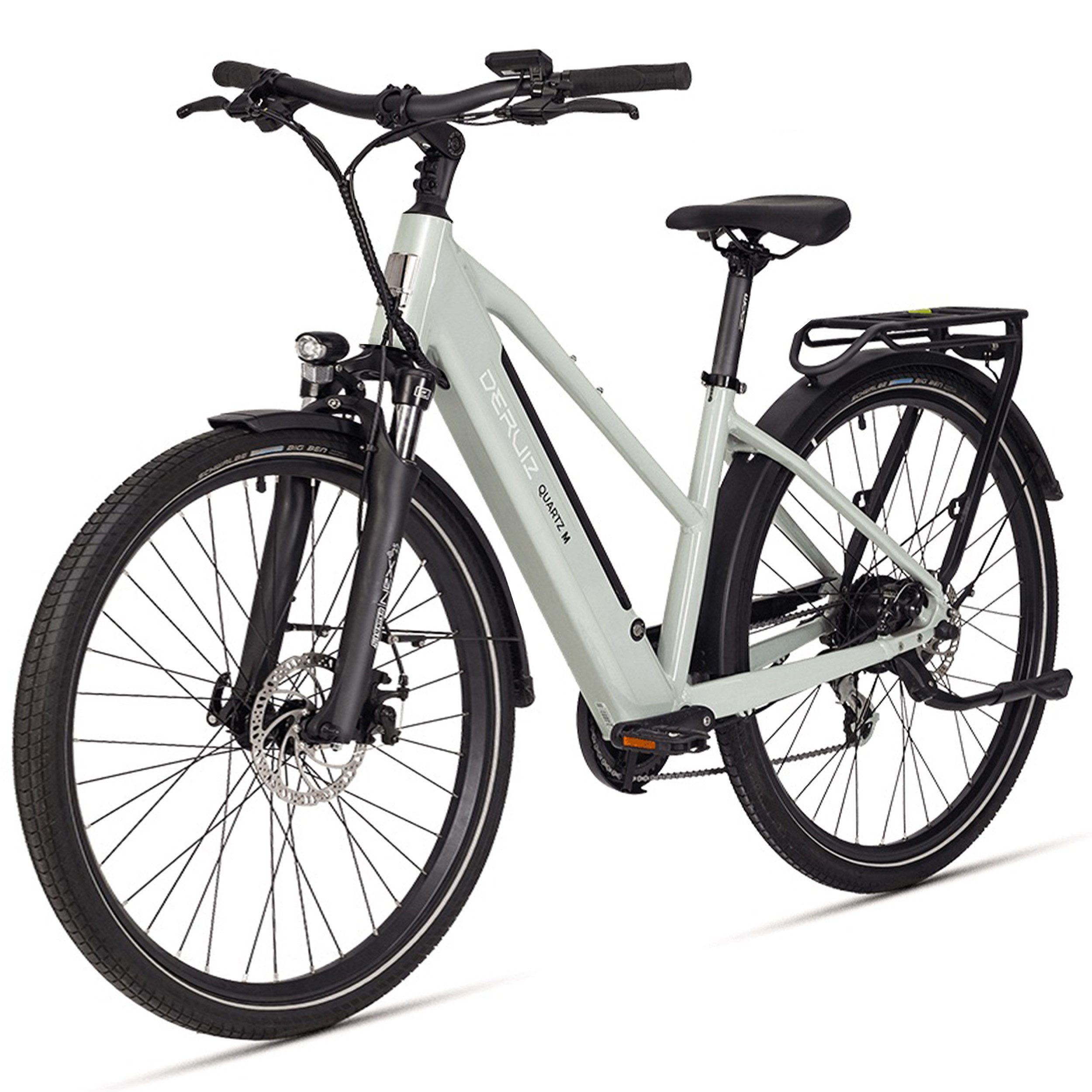 E-Bike Cityrad 28 Zoll, 120 km Reichweite, Lockout-Federgabel, 5 Stufen, Bluetooth