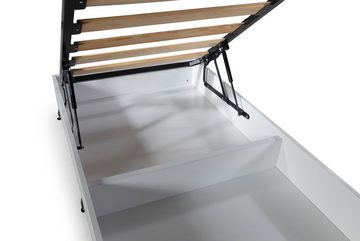 Möbel-Lux Bettschubkasten Anka Up, Bettkasten Anka Up mit Lattenrost Weiß 90x190 cm