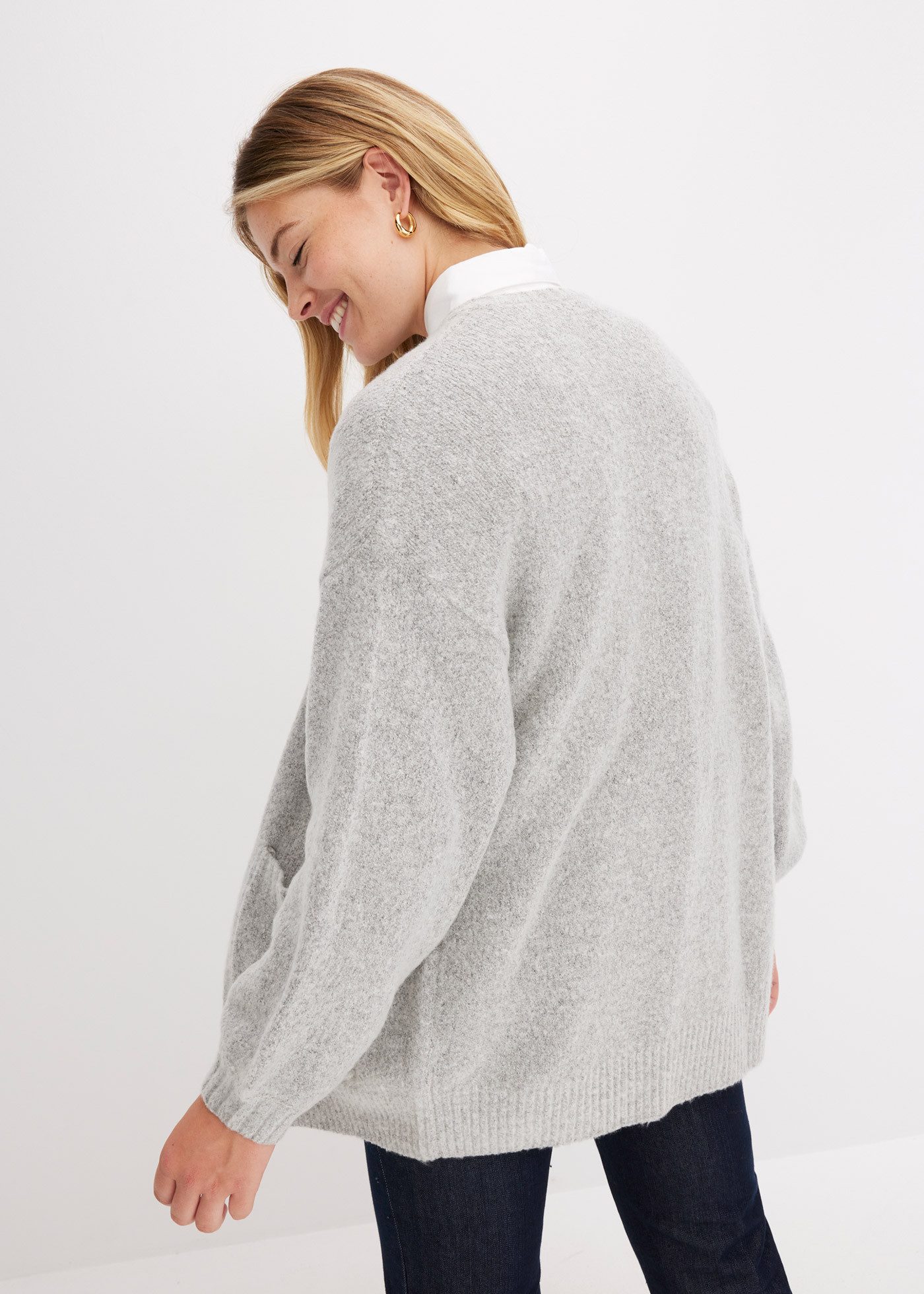 bonprix Strickjacke Oversize-Strickjacke günstig online kaufen