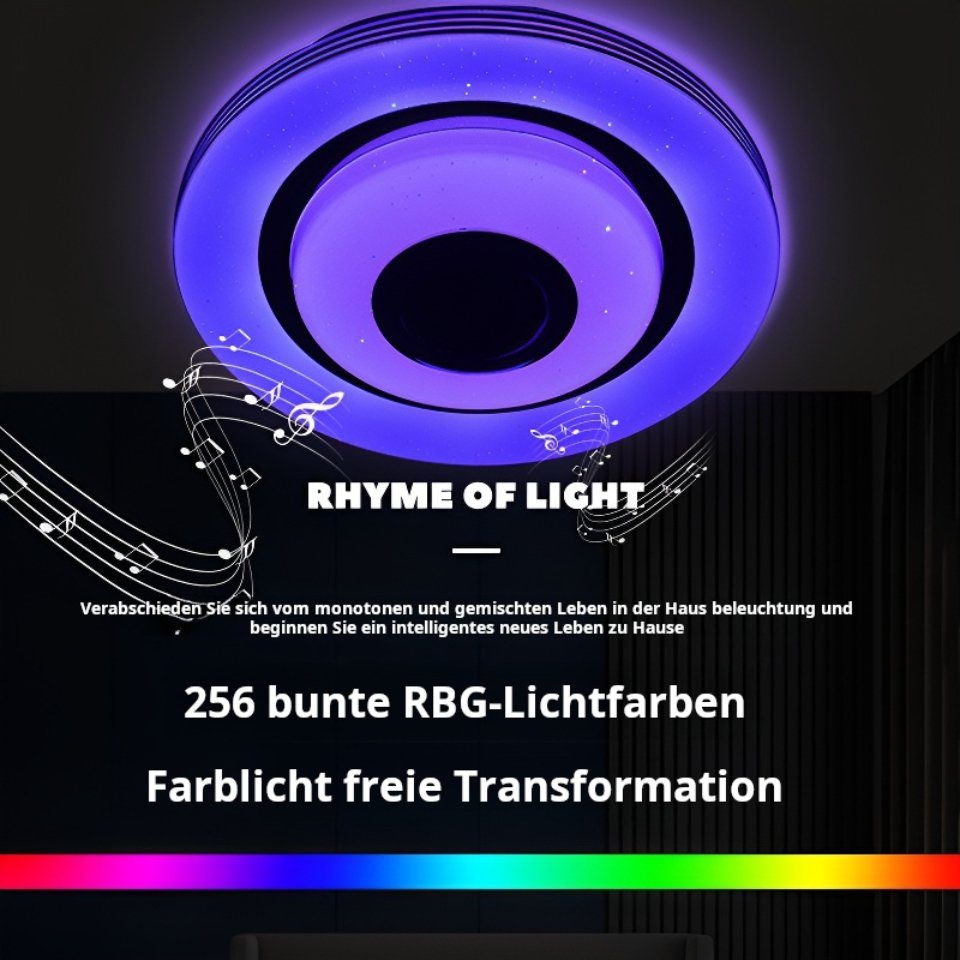Lautsprecher, LED Klangqualität Deckenleuchte Mehrere LED RGB, Deckenleuchte Hohe mit Fernbedienung,36W, DOPWii Bluetooth Farben,