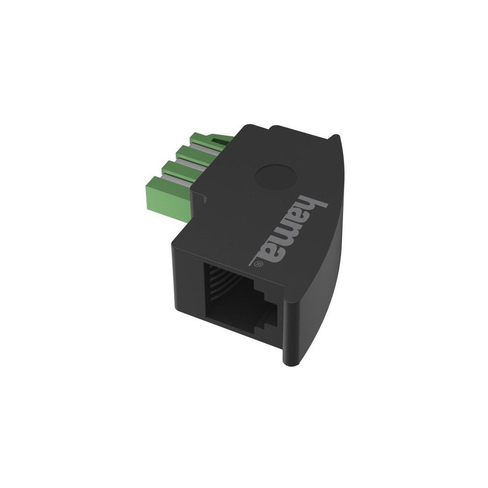 Hama Hama TAE-U-Stecker Modular-Kupplung 6p6c schwarz Netzwerk-Adapter TAE-U-Stecker zu Modular-Kupplung, Hochwertige Hama Marke