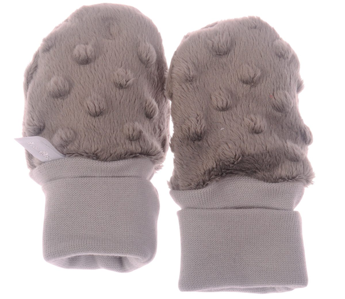 La Bortini Fäustlinge Baby Handschuhe in Grau doppellagig mit Futter neutral 0-12Mon warm, doppellagig, neutral, für Neugeborene