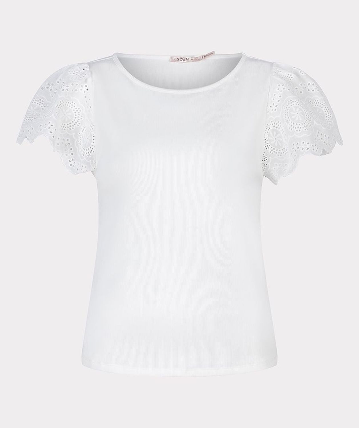 Esqualo T-Shirt Esqualo Feinrippshirt mit Lochstickerei günstig online kaufen