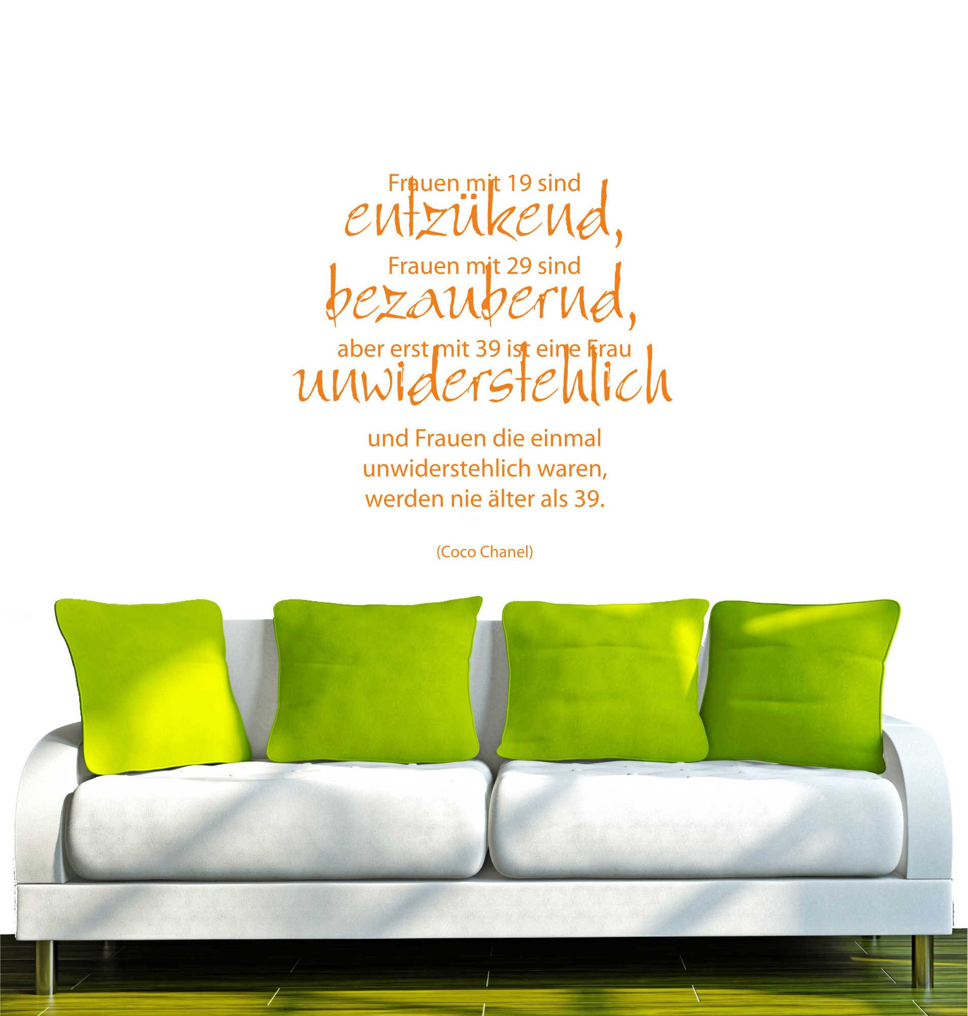 INDIGOS UG Wandtattoo Wandtattoo - Wandaufkleber - w196 Frauen mit 19 29 Spruch