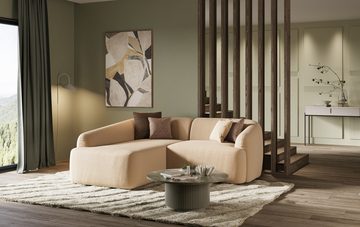 INOSIGN Ecksofa Nergal, Einzelsofa oder L-Form, Modernes Design, schlichte Optik, stilvoller Blickfang im Wohnzimmer