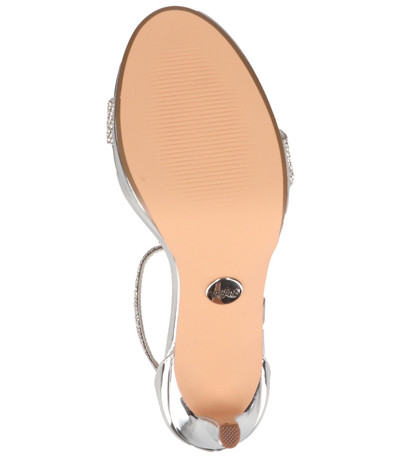 Buffalo Sandalen Lederimitat High-Heel-Sandalette Silber