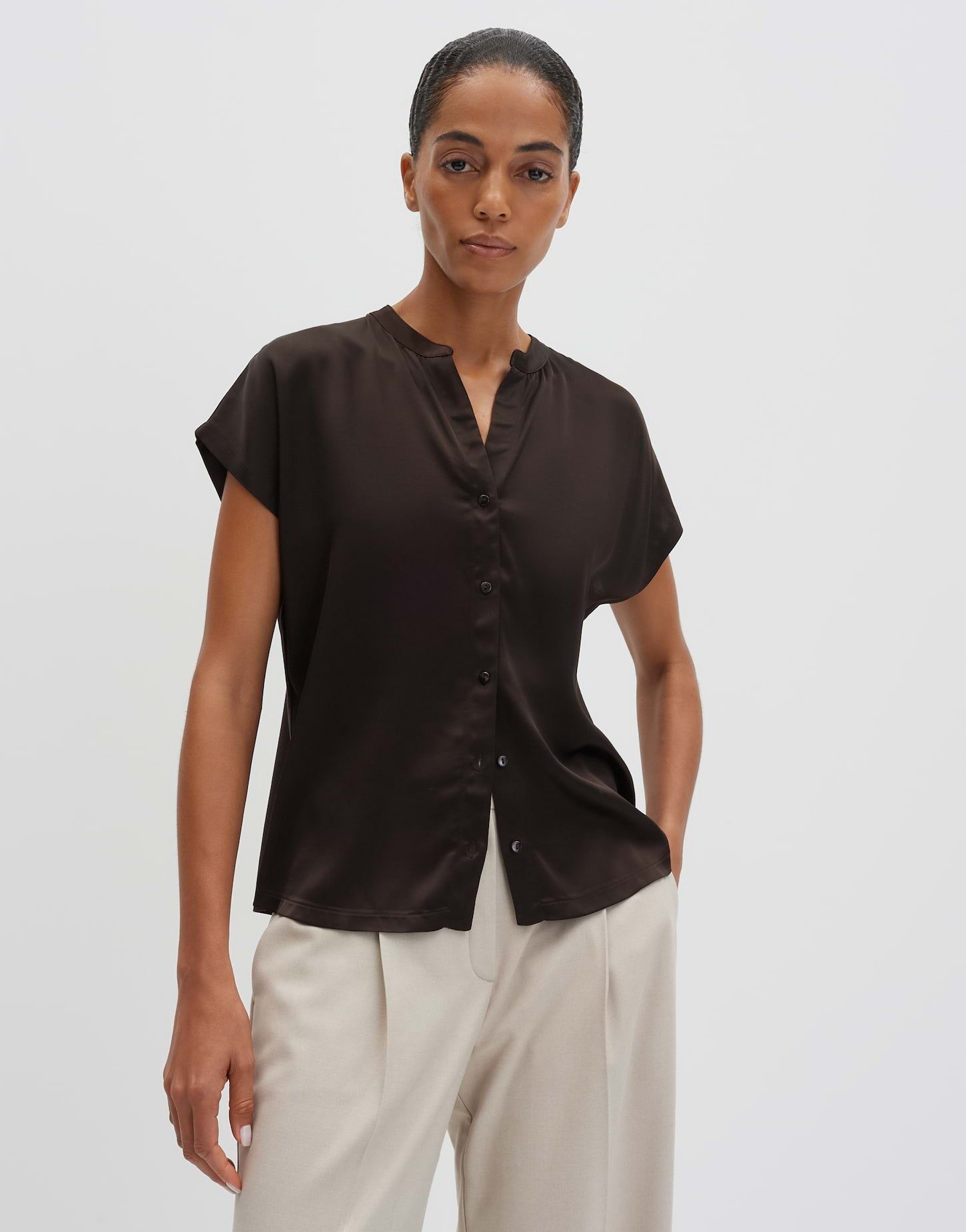 someday Kurzarmshirt KORALIE Regular im Materialmix günstig online kaufen