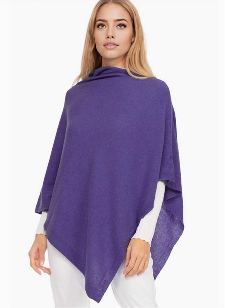 BZNA Strickponcho BZNA Beatrix Poncho mit 10% Kaschmir kuschelig und warm MADE IN ITALY