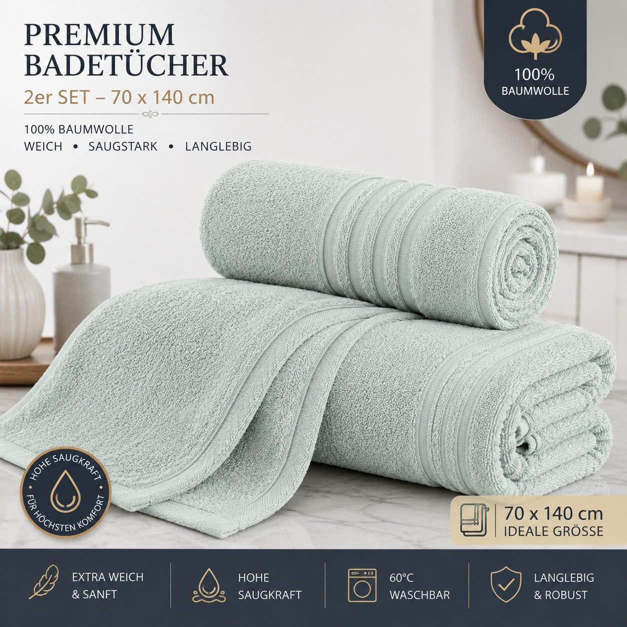 Duschhandtücher 70x140 online kaufen