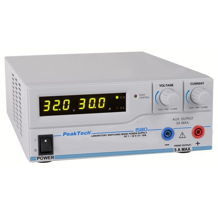 PeakTech PeakTech 1580: DC Schaltnetzgerät ~ 1 - 32V / 0 - 30A ~ programmierbar mit USB-Schnittstelle slide 2 of 4 Labor-Netzteil