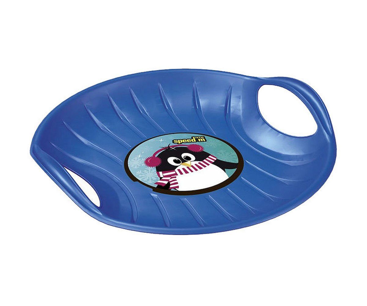 Prosperplast Schlitten Speed M Schneerutscher, Schneeteller, aus Kunststoff, Haltegriffe, ab 3 Jahre