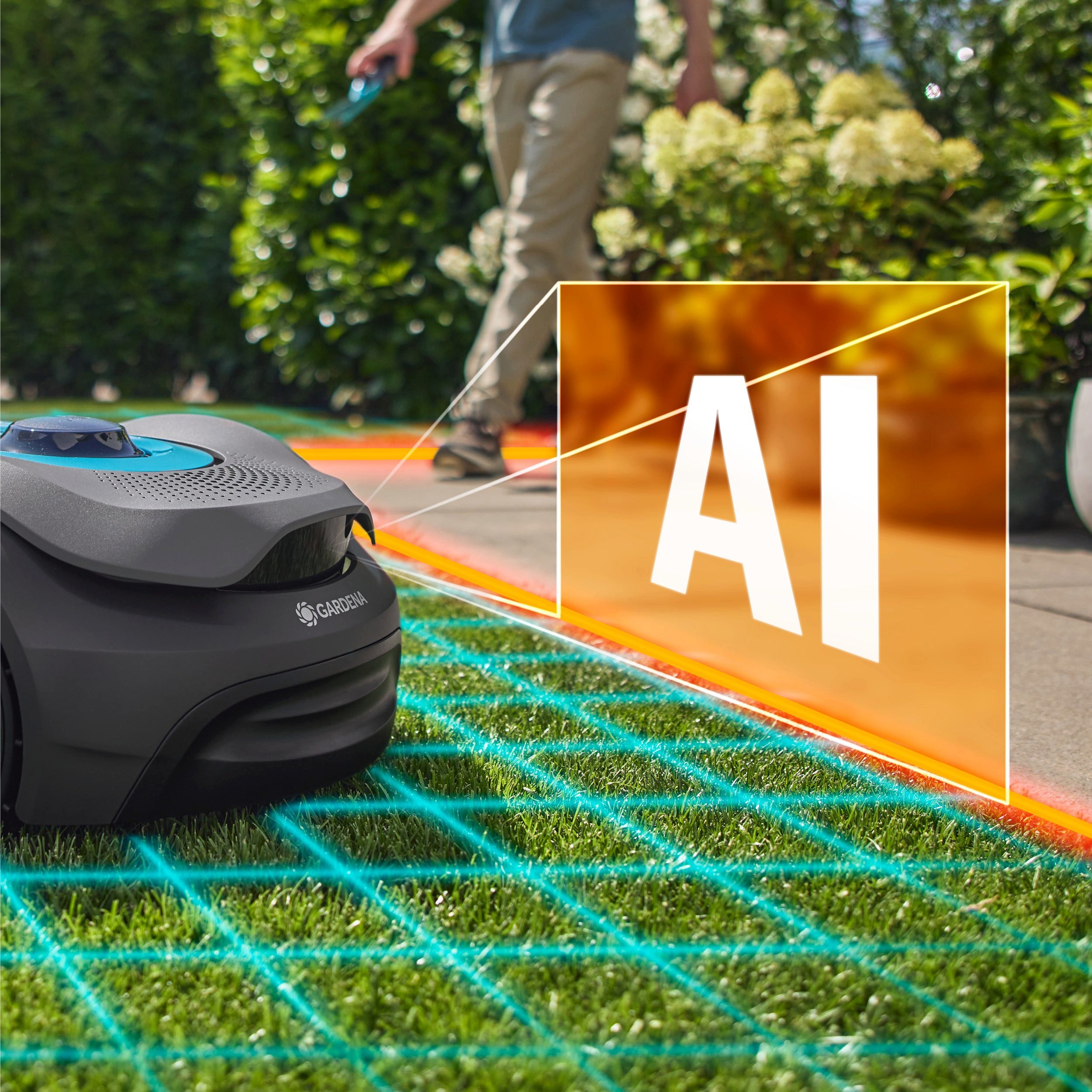 GARDENA Rasenmähroboter smart SILENO sense 600, bis 600 m² Rasenfläche, LONA Intelligence, Trim-to-Edge