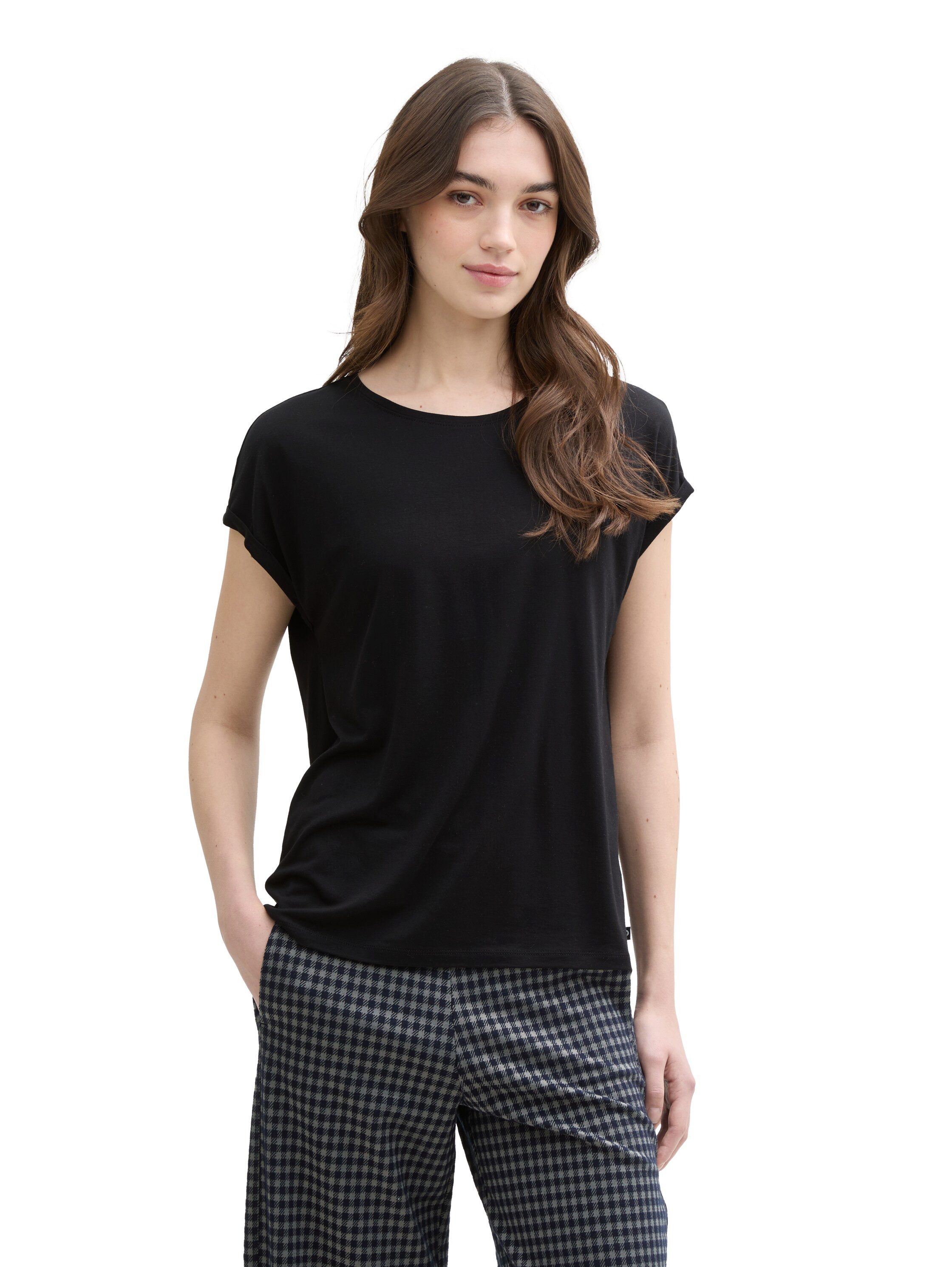 TOM TAILOR Denim T-Shirt mit Rundhalsausschnitt günstig online kaufen