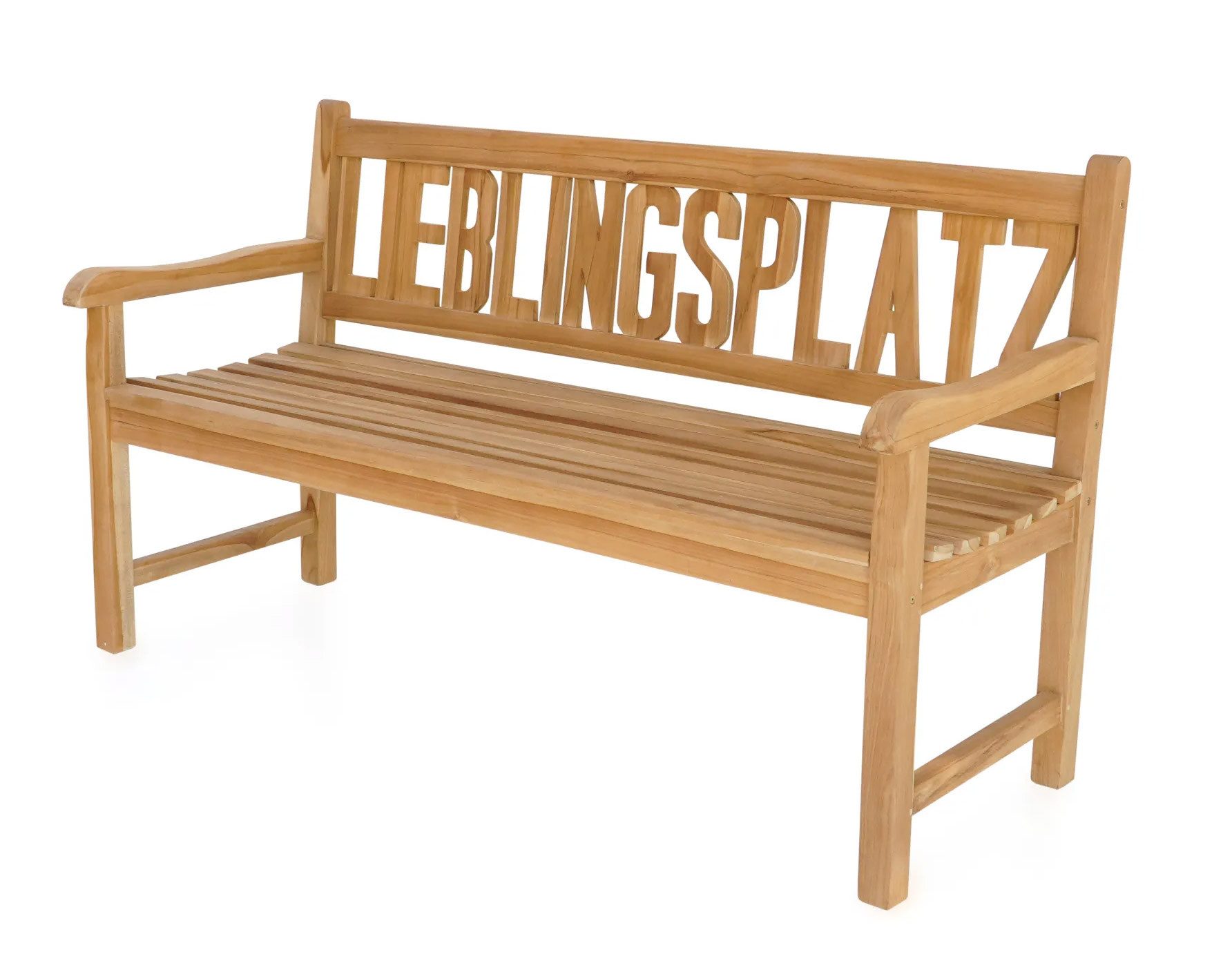 Garden Pleasure Gartenbank Teak Gartenbank LIEBLINGSPLATZ 150 cm 3-sitzig mit Armlehne