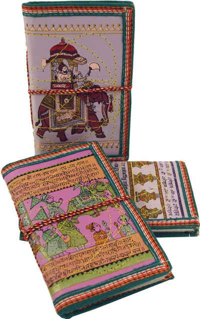 Guru-Shop Tagebuch Notizbuch, Tagebuch mit indischem Motiv - flieder