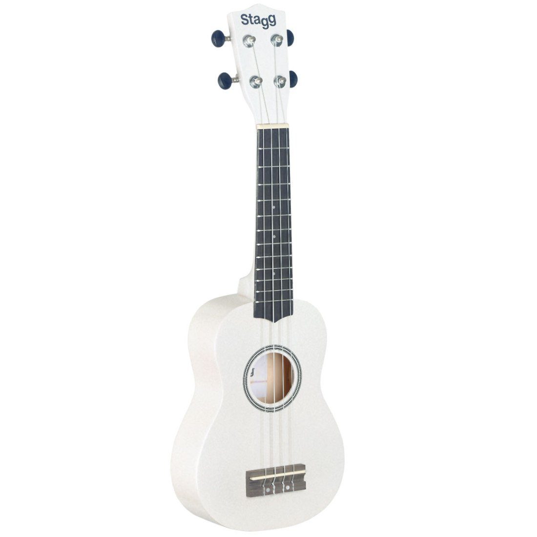 Stagg Ukulele Stagg US-WHITE Sopran Ukulele Weiss mit Tasche