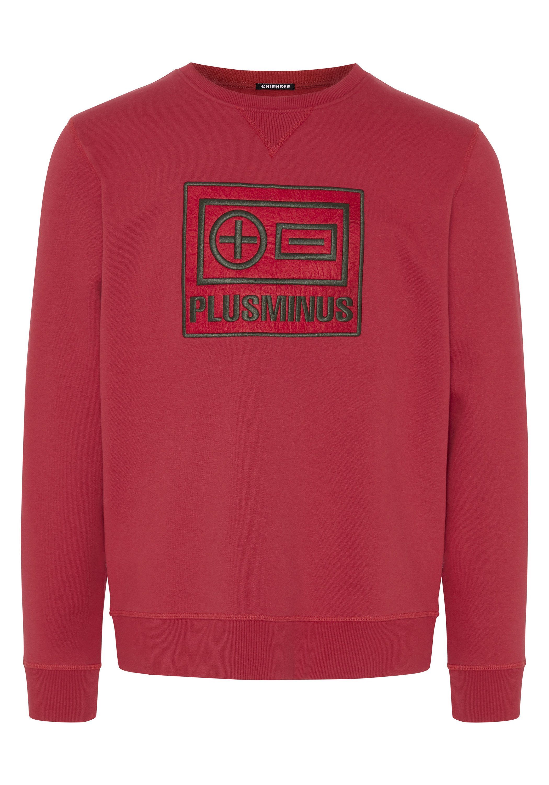 Chiemsee Sweatshirt Sweatshirt im trendigen PlusMinus-Design 1 dunkel rot