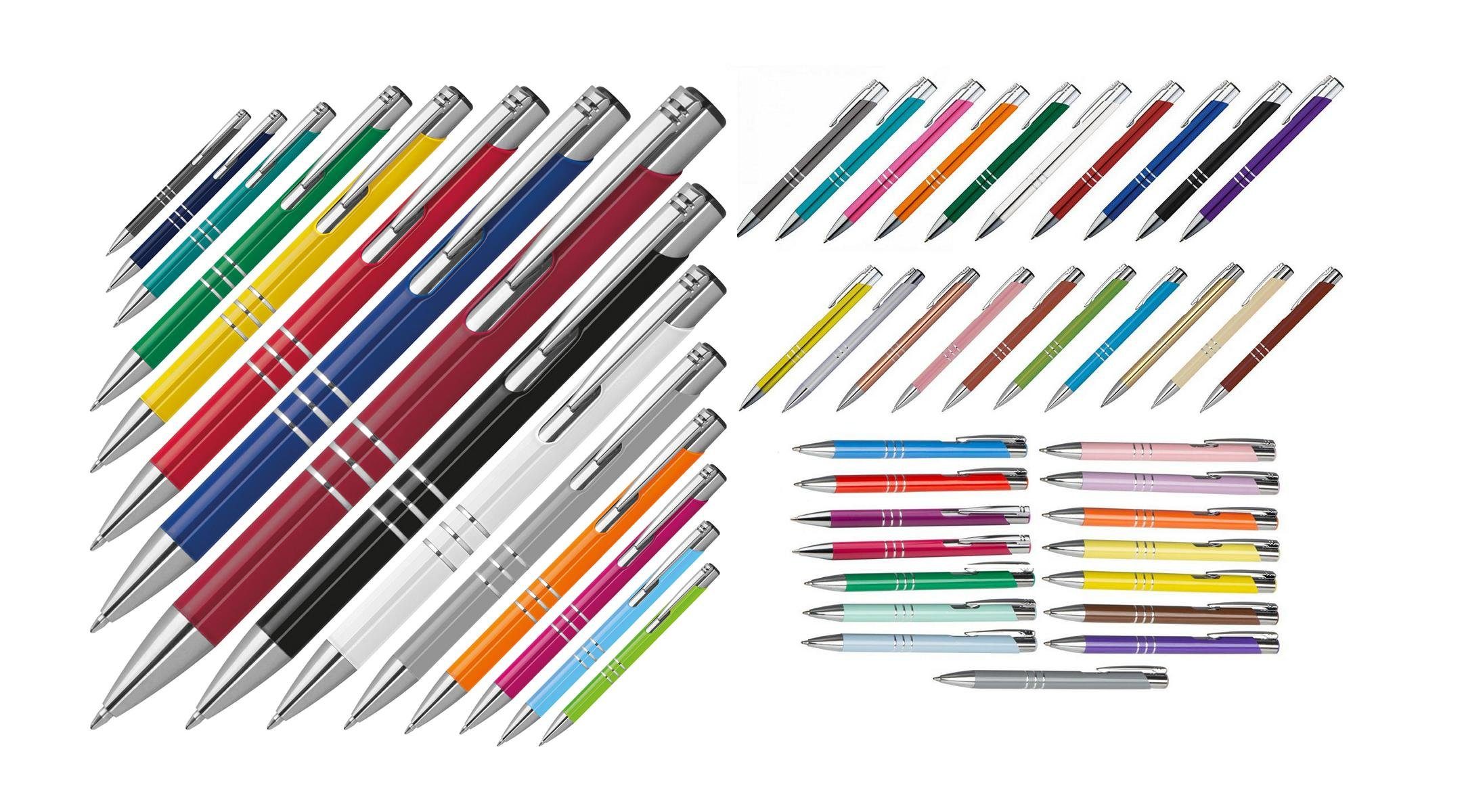 Macma Kugelschreiber 50 Kugelschreiber aus Metall / 50 Farben