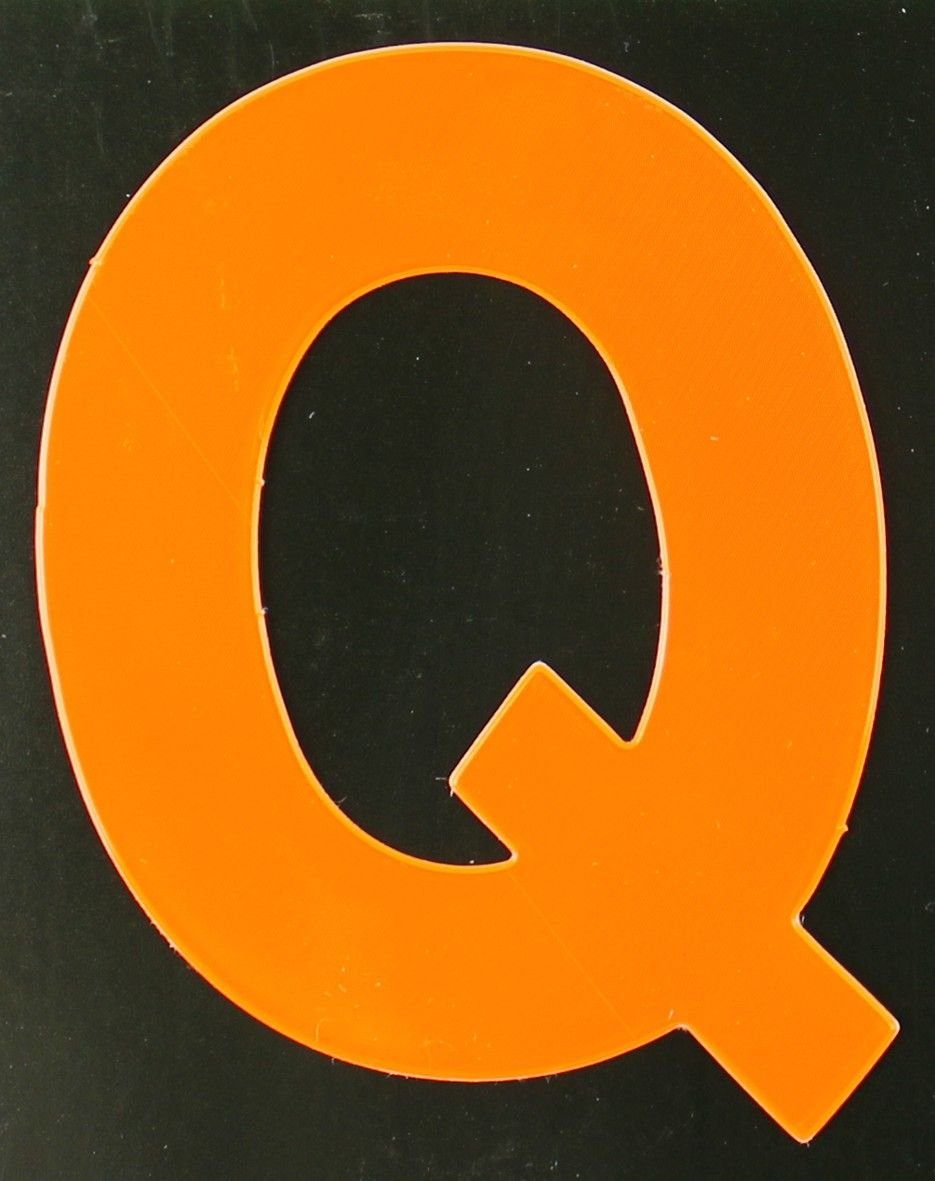 Conacord Klebebuchstabe Q Aco Reflektierender Q orange Hausnummer