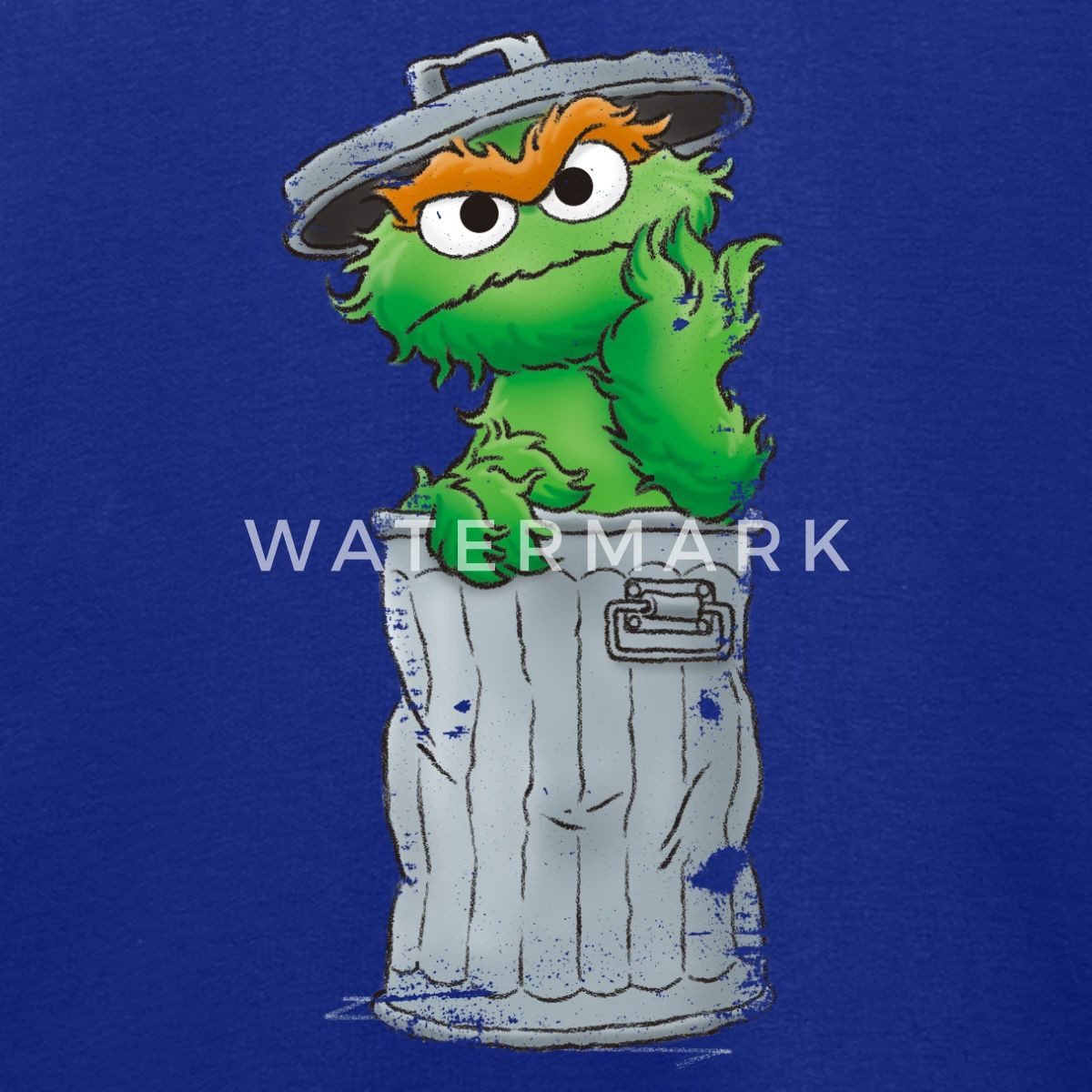 Spreadshirt Sweatshirt Sesamstraße Oscar Mülltonne Kinder Premium Pullover (1-tlg)