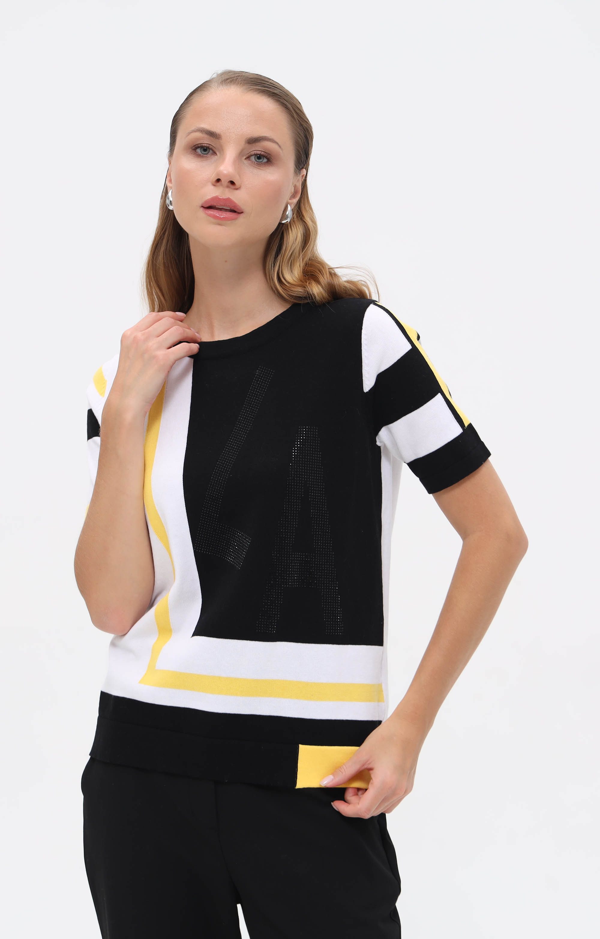 Passioni T-Shirt im Color Block-Design günstig online kaufen