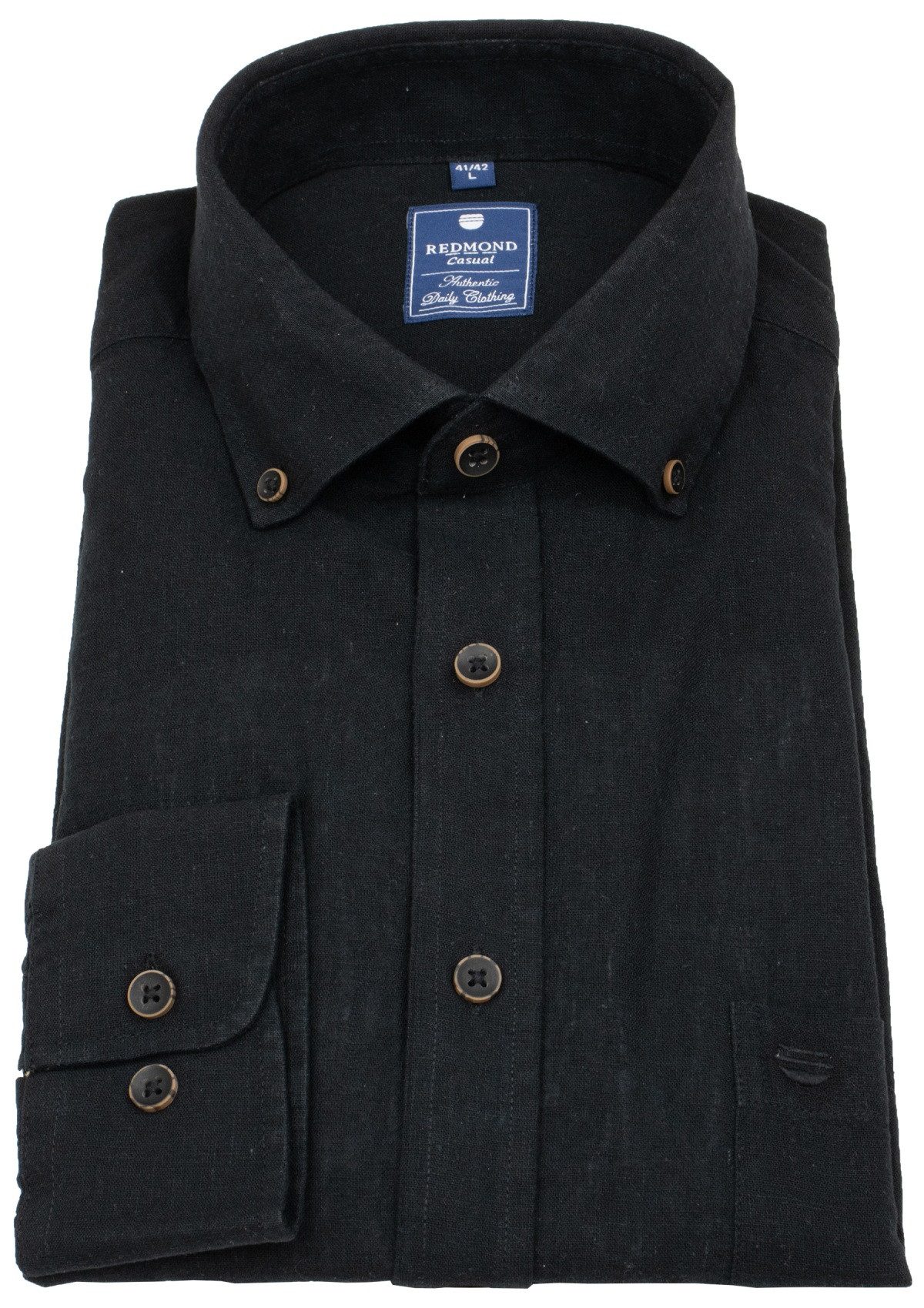Redmond Langarmhemd Button-Down-Kragen günstig online kaufen