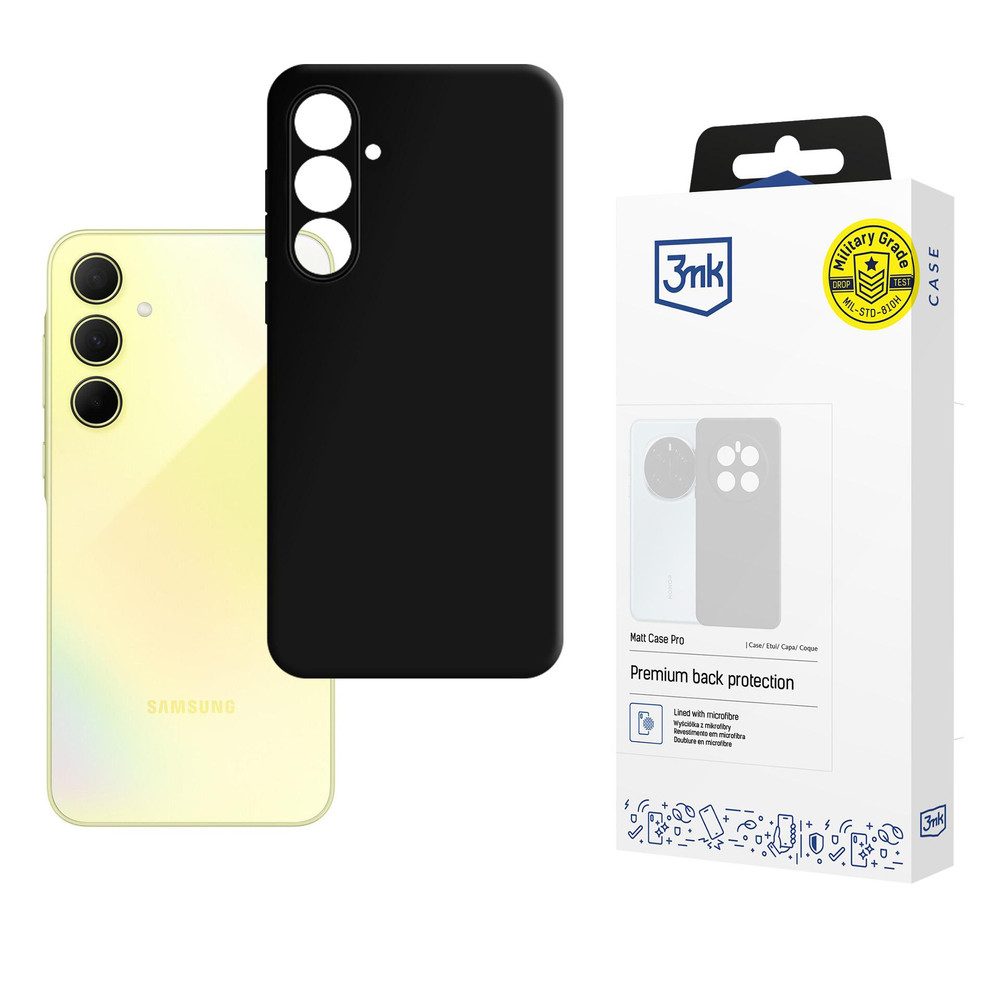 3MK Smartphone-Hülle Handyhülle Schutzcover Backcover, matt, stoßabsorbierend, kratzfest, kabelloses Laden
