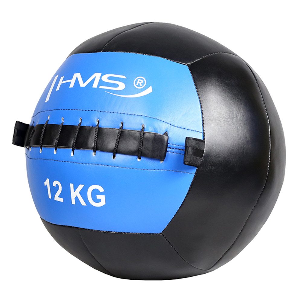 HMS Medizinball Gymnastikball 12 kg Trainingsball (WLB12, 1-St., Ganzkörpertraining), Ideal für intensives Functional Training, CrossFit, Kraftaufbau