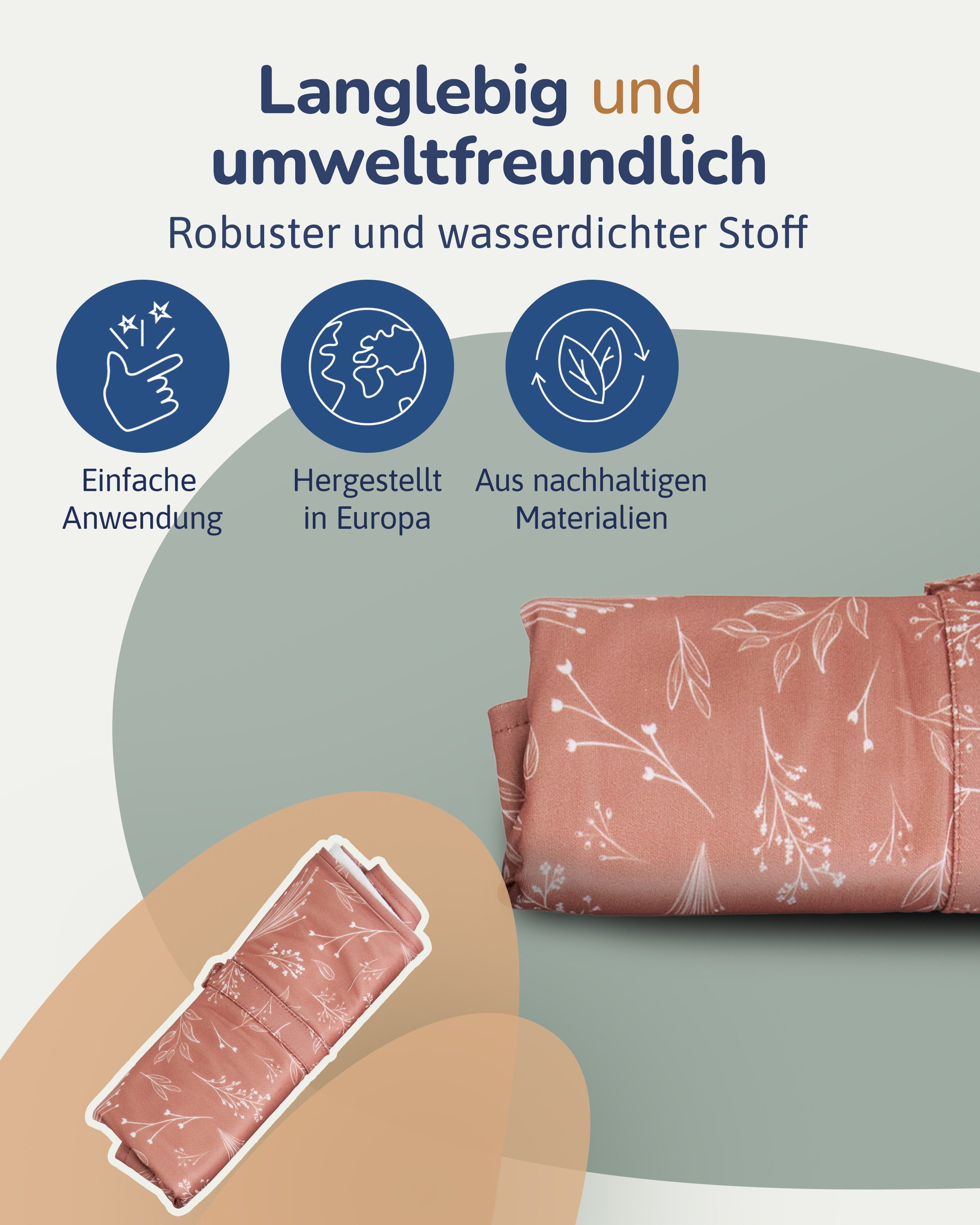 Hinzling Wickelauflage Baby Wickelunterlage für unterwegs – moderne Wickeltisch Auflage