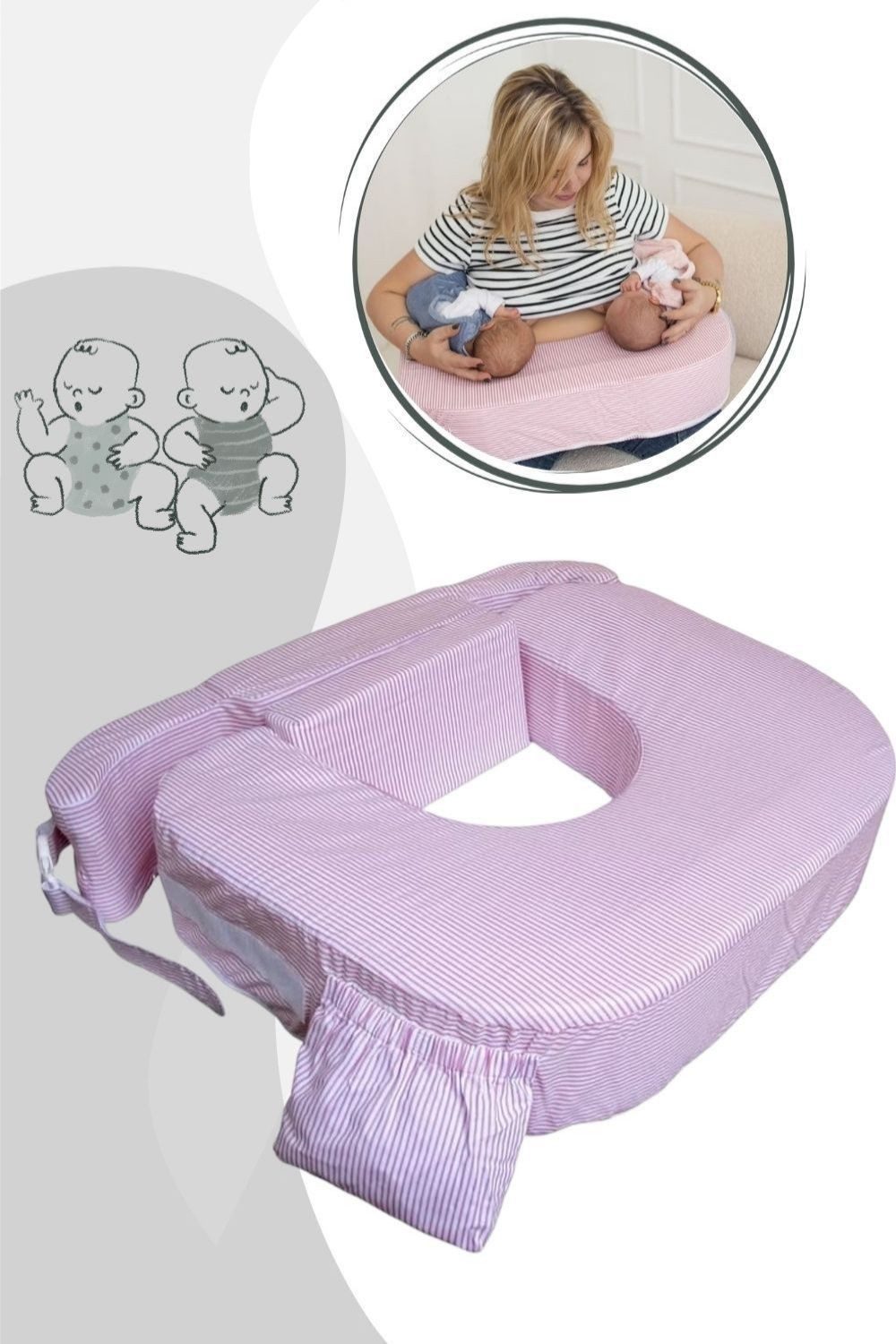 baby wild Stillkissen Amerikanische Stillkissen für Zwillinge - Original