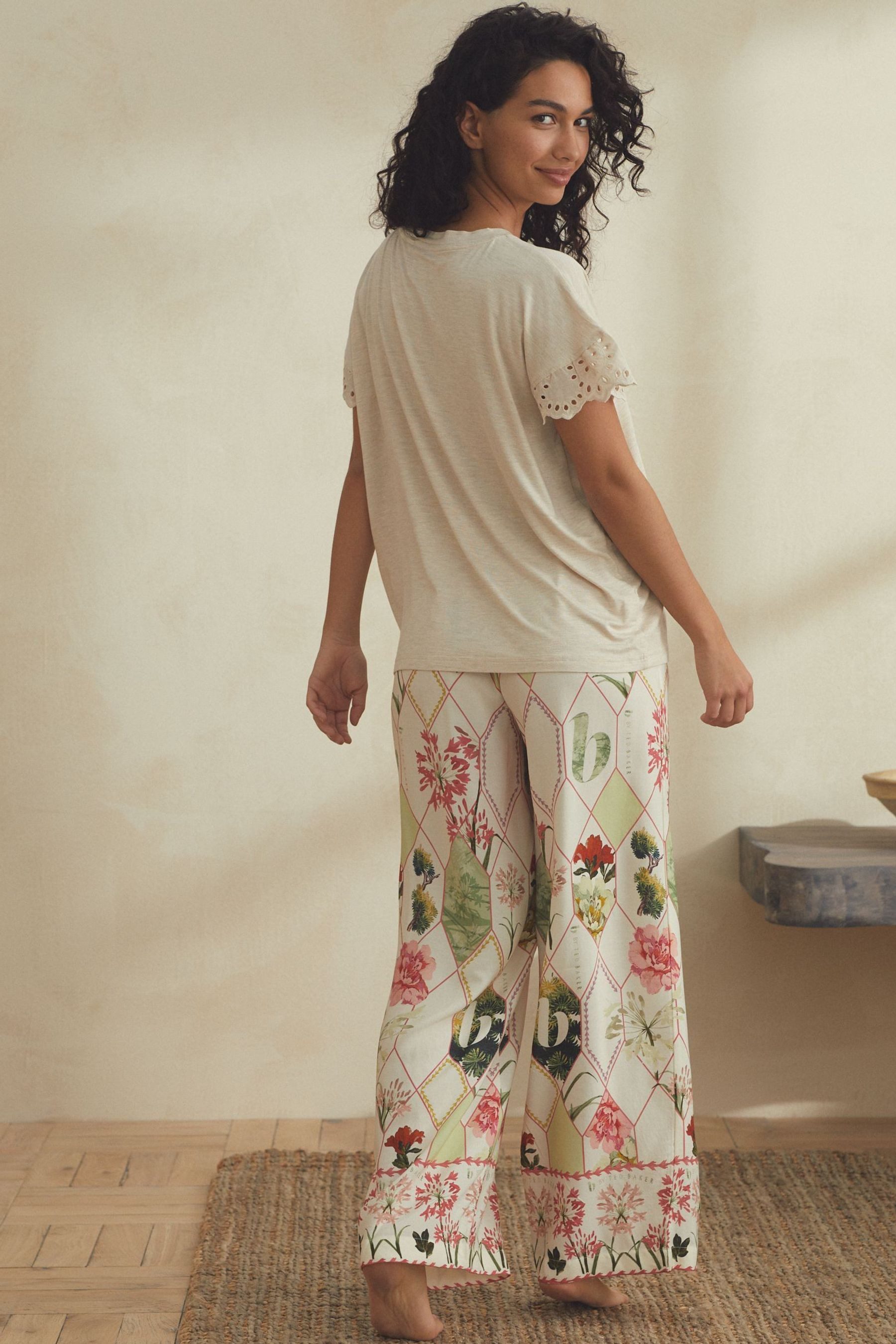 B by Ted Baker Pyjama B by Ted Baker Jersey-Schlafanzug aus Viskose (2 tlg) günstig online kaufen