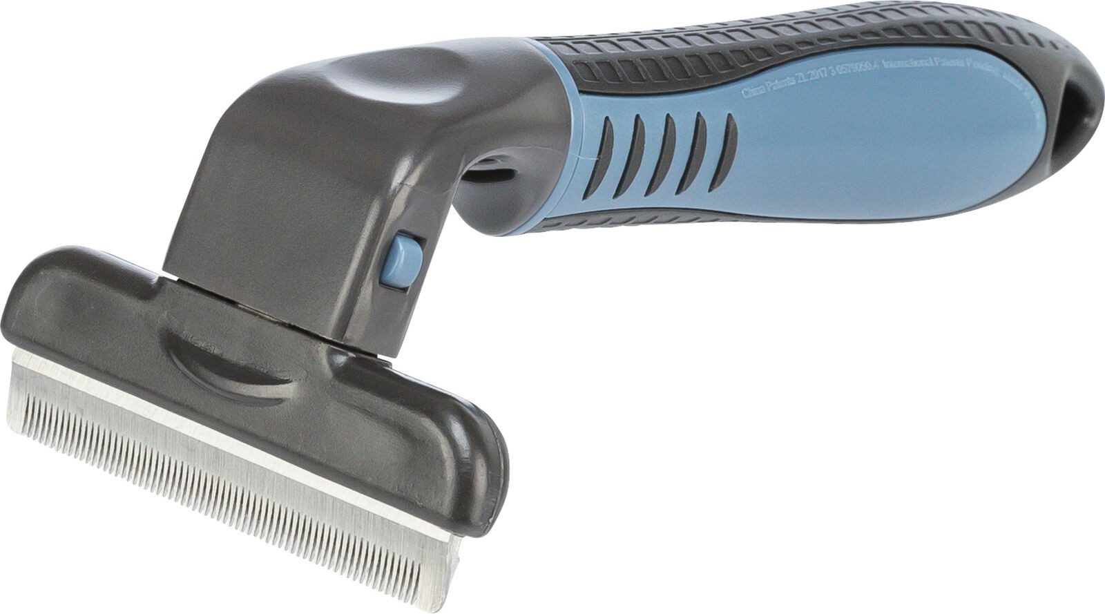 TRIXIE Fellbürste Carding-Striegel, extra scharf - dunkelgrau/blau - 8 × 14 cm