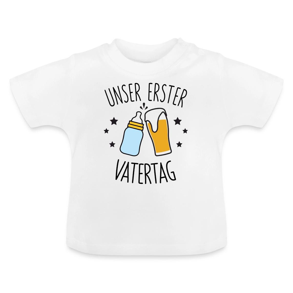 T-Shirt Unser Erster Vatertag Partner Look Papa Baby Vater Baby Bio-T-Shirt mi