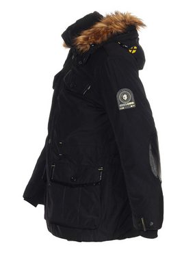 Geographical Norway Winterjacke Akome Taille innen verstellbar, abnehmbare Kapuze
