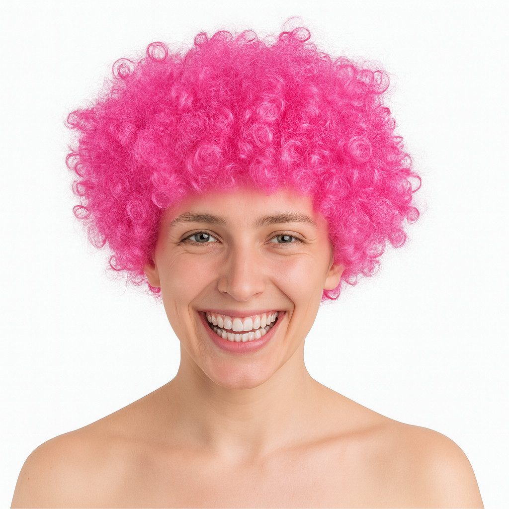 TK Gruppe Kostüm-Perücke Afro Lockenkopf Perücke Wig Kostüm– für Fasching & Karneval