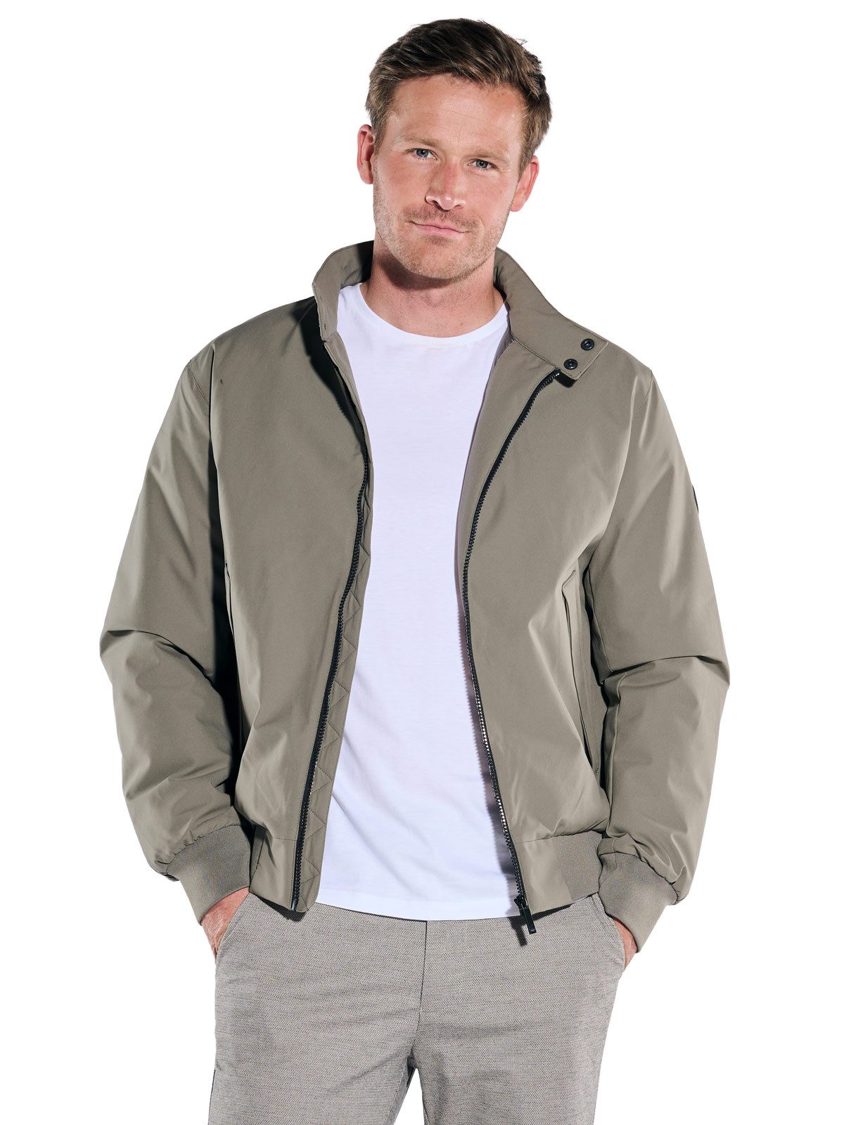 ENGBERS GERMANY Steppjacke ENGBERS GERMANY Herren Blouson aus Funktionsware, Khaki