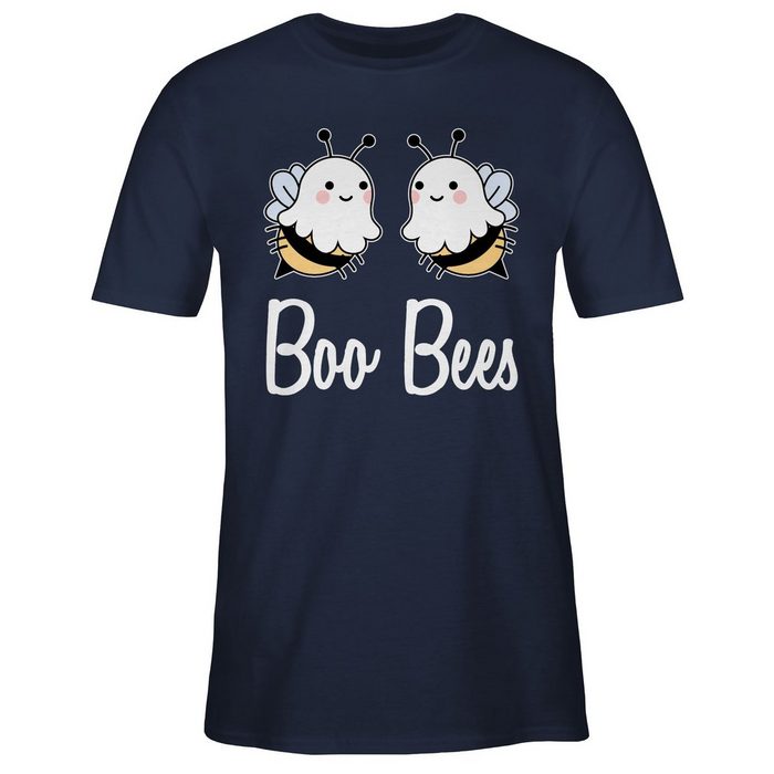 Shirtracer T-Shirt Boo Bees - weiß - Halloween Kostüm Outfit - Herren Premium T-Shirt ideen für halloween kostüme - t-shirt herren lustige motive - biene