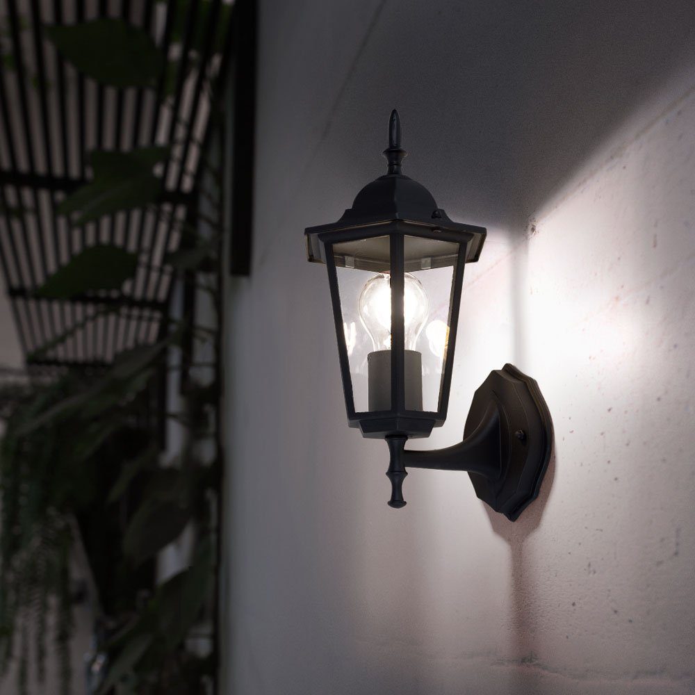 V-TAC Außen-Wandleuchte, Beleuchtung Laterne Alu Leuchtmittel Leuchte nicht Außen schwarz Garten Wand inklusive