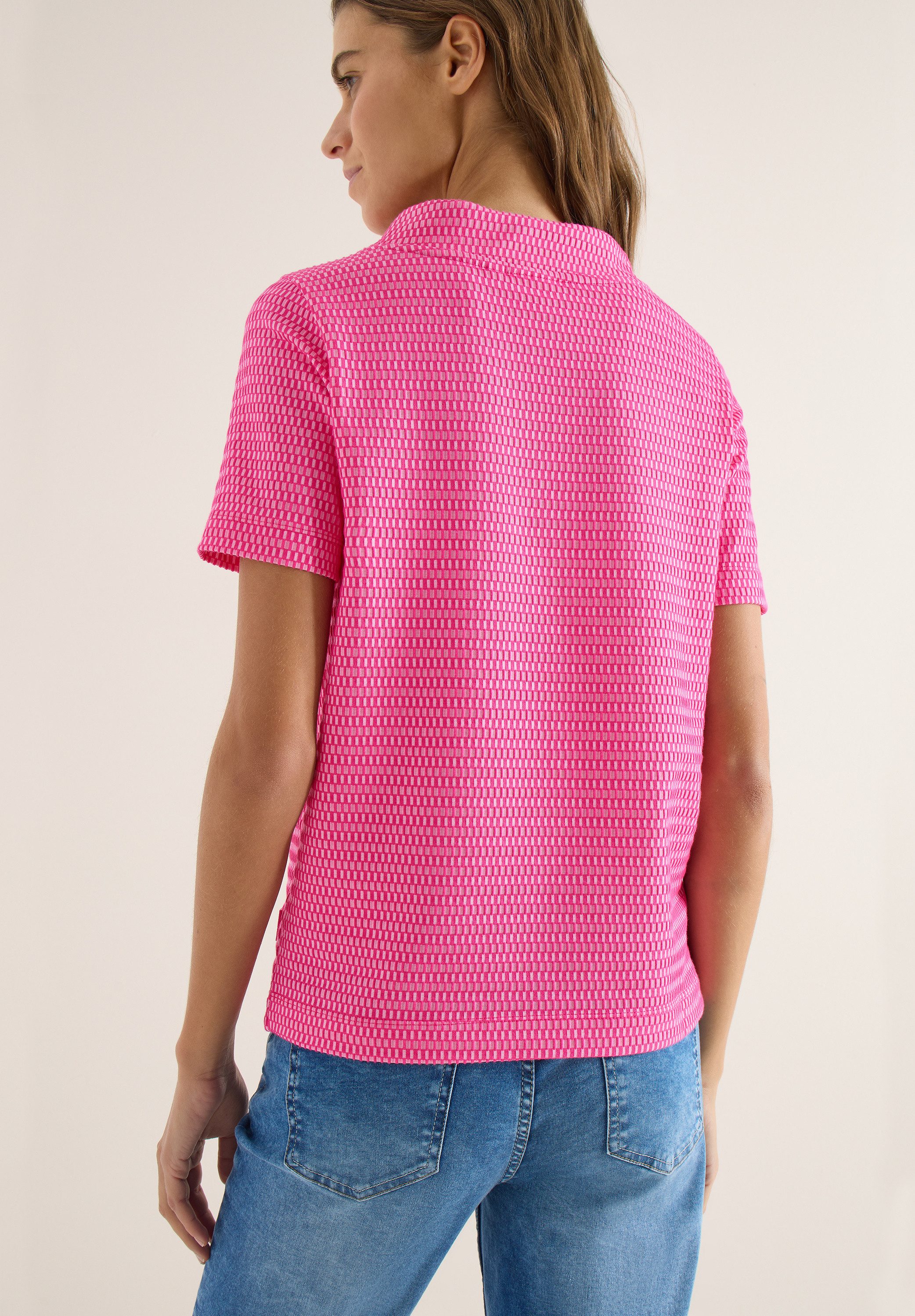 CECIL Kurzarmshirt in Two-Tone-Optik günstig online kaufen