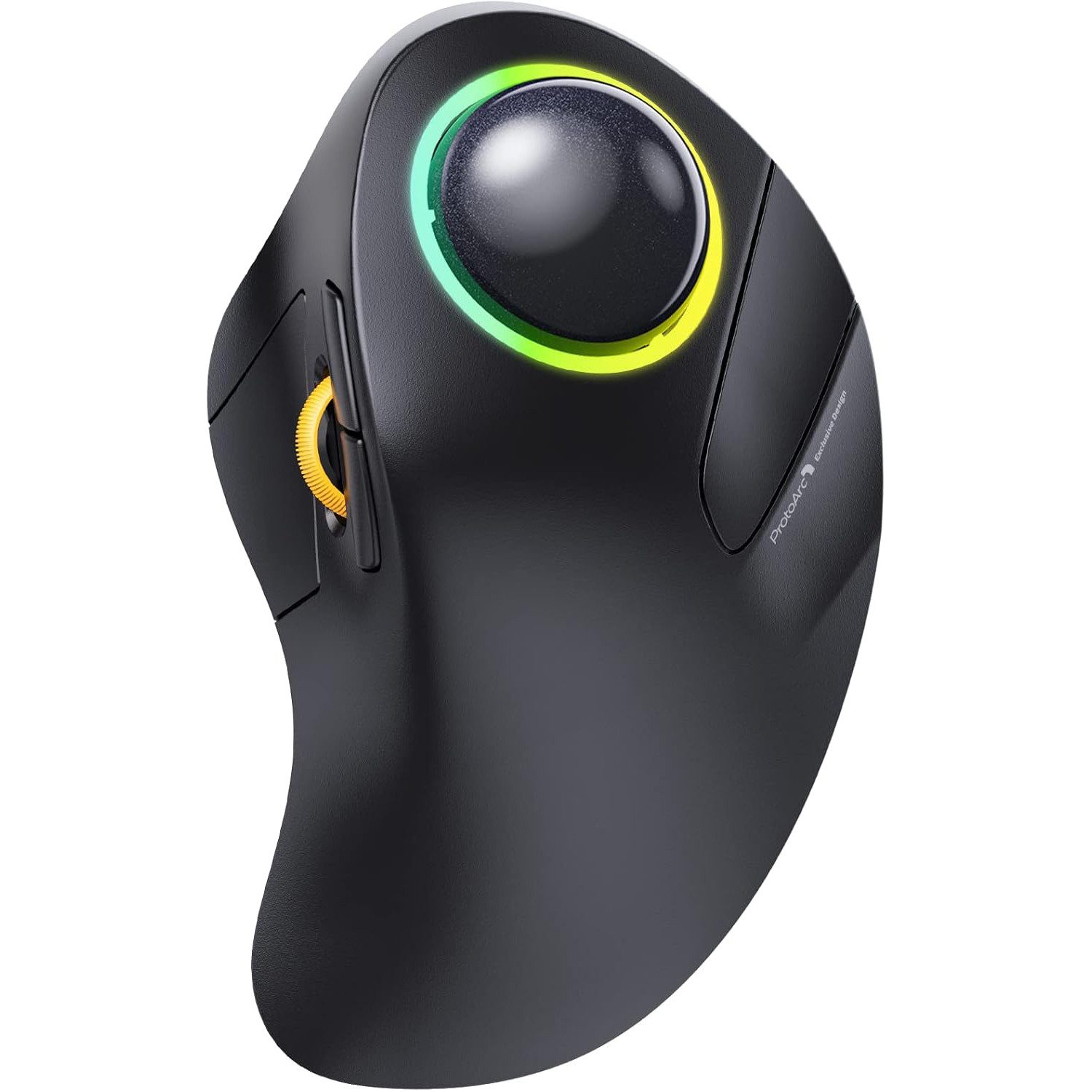 ProtoArc Kabellose RGB-Bluetooth-Trackball-Maus, wiederaufladbar, ergonomisch Maus
