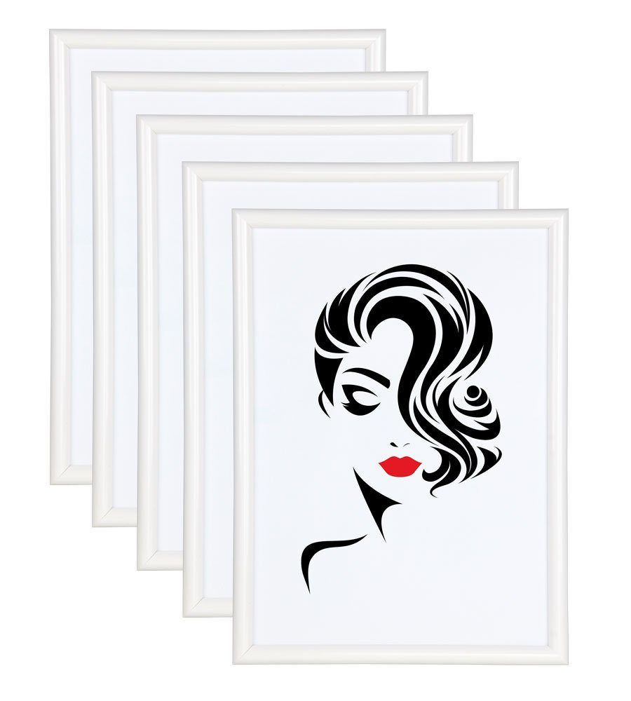 IDEAL TREND Bilderrahmen 3er 5er Set Classic Leichter Kunststoff Bilder Foto Rahmen Poster Sc