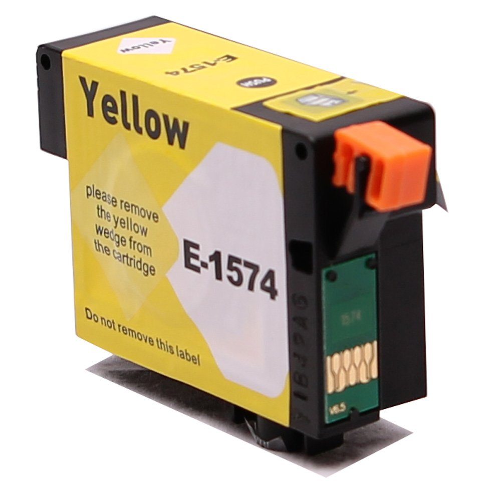 ABC Tintenpatrone (Kompatible Druckerpatrone für Epson T1574 Gelb für Stylus Photo R3000)