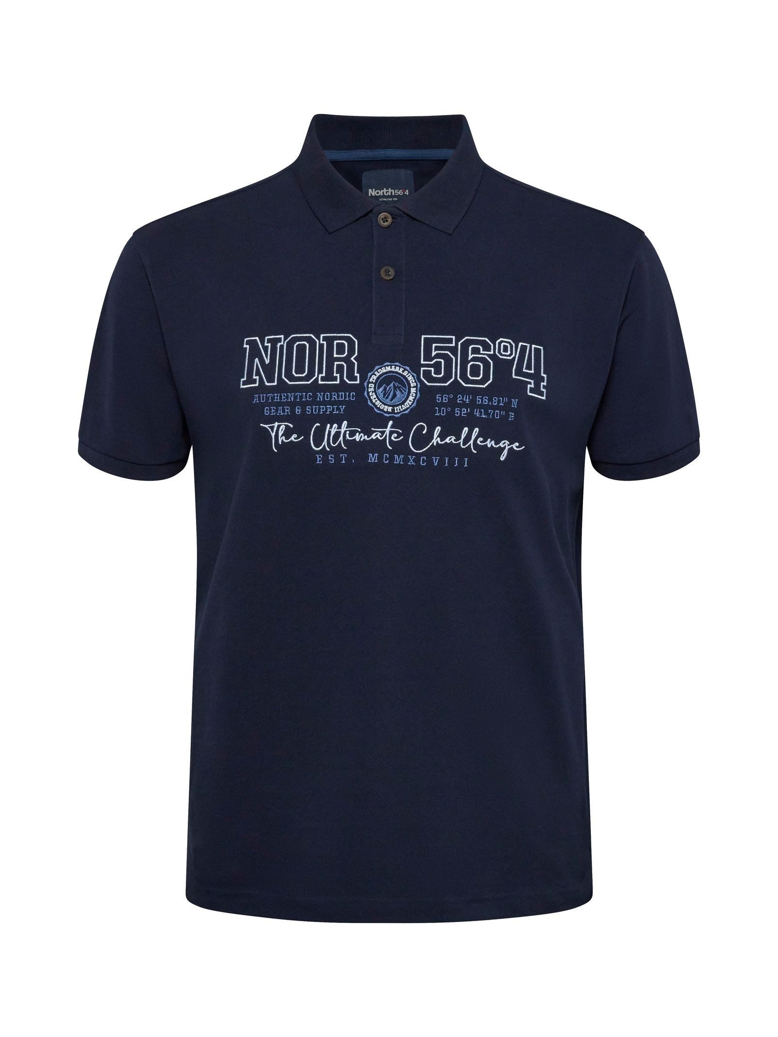 Poloshirt Poloshirt von North 56°4 in großen Größen 3XL bis 10XL, navy
