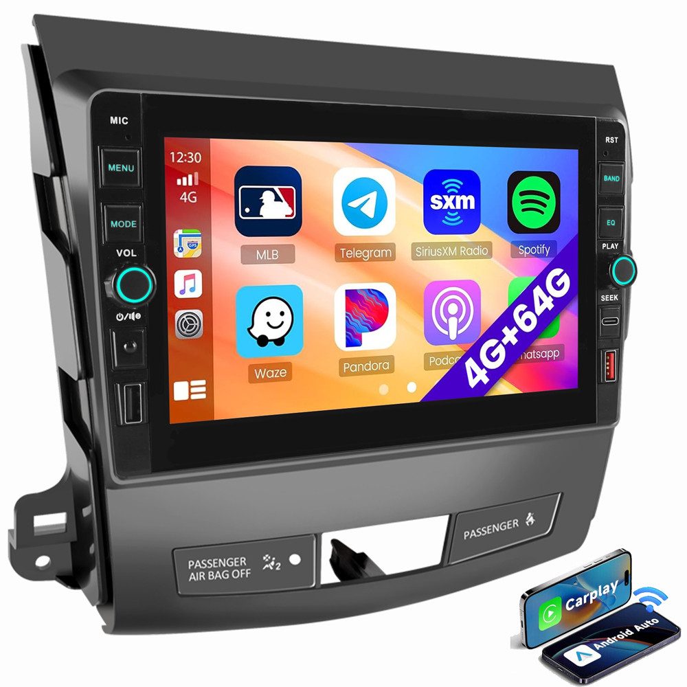 ESSGOO Für Mitsubishi Outlander 2005-2011 Android 15 Carplay Autoradio (RDS, Digitalradio (DAB), FM, AM)